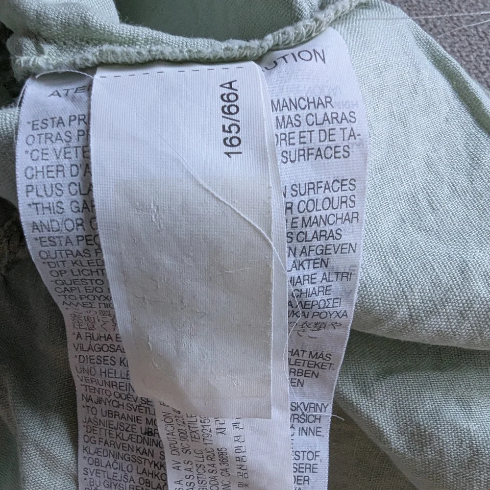 Zara Light Green Linen Ruffled Wrap Skirt - Picture 7 of 7